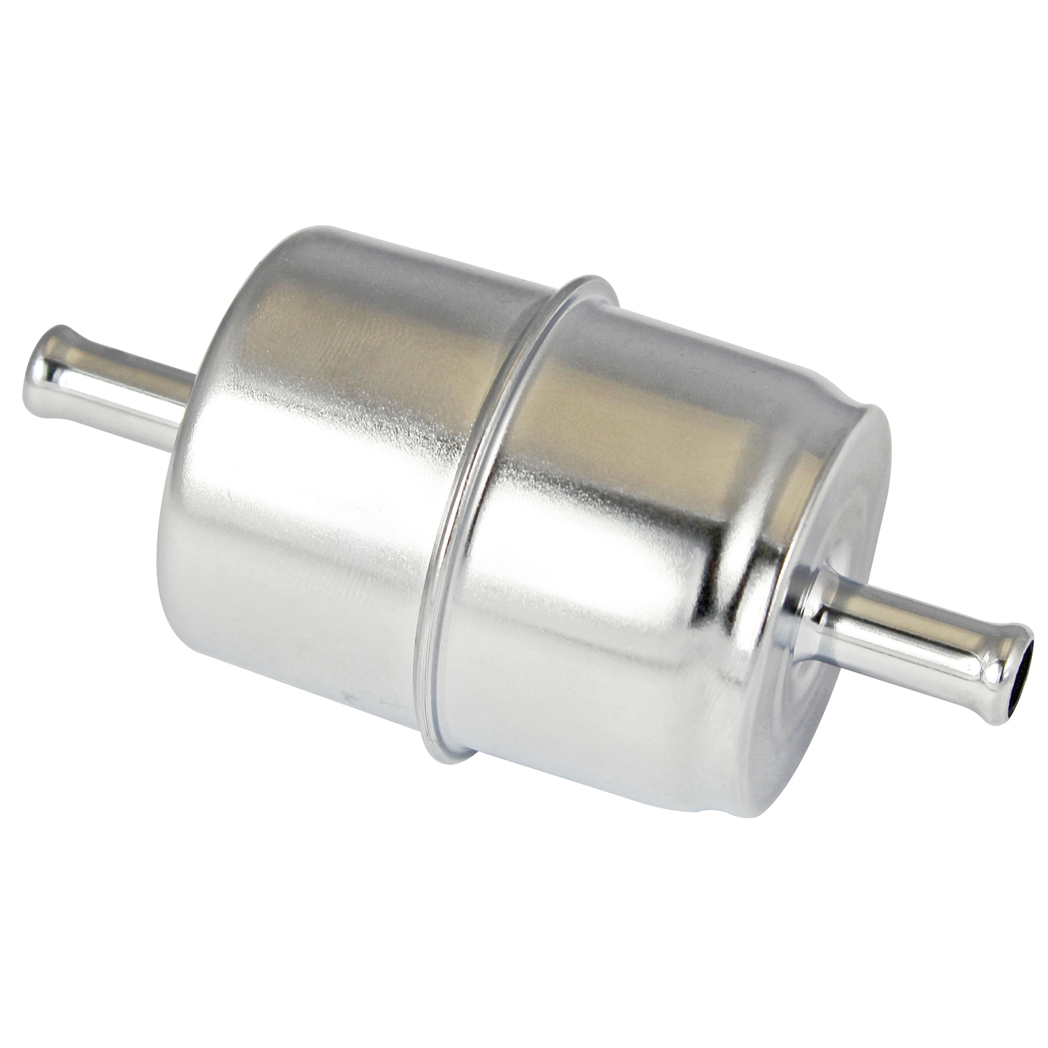 Power Products Chrome Inline Fuel Filter 5 16 Inlet Outlet 