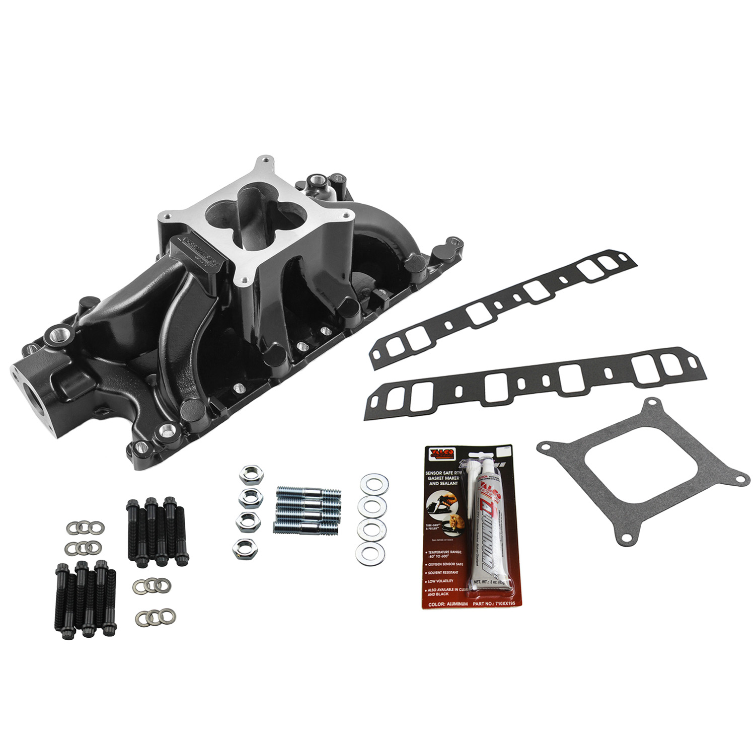 Speedmaster HiRise Intake Manifold Kit Ford 260 302 Black Finish