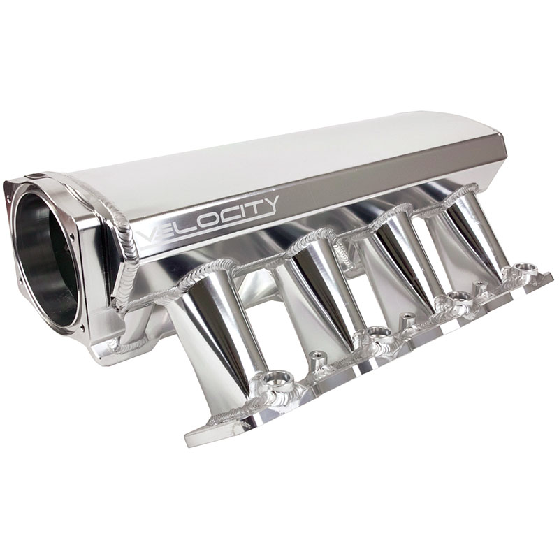 Velocity Mm Fabricated Intake Manifold For Gen Iii Ls L Tall Angled Clear Anodized